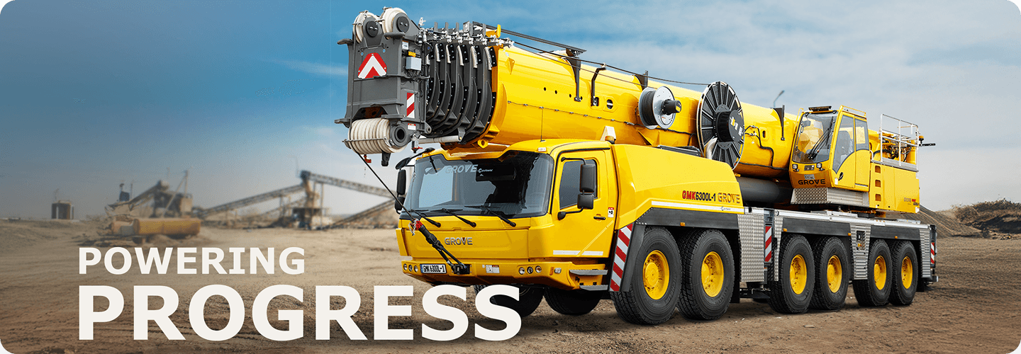 Heavy-duty mobile crane on an industrial site